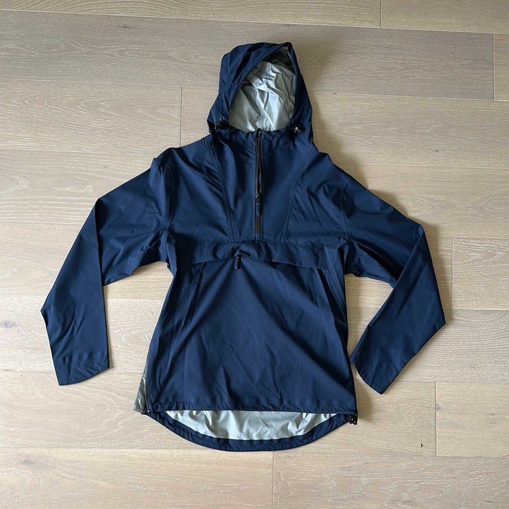STATE/Frank and Oak - Navy Blue Hooded Windbreaker